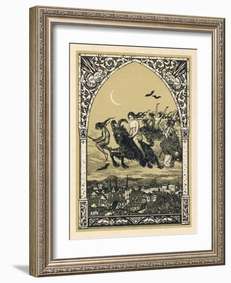 Guillemette Babin and Her Fellow- Witches Naked are Carried-Bernard Zuber-Framed Photographic Print