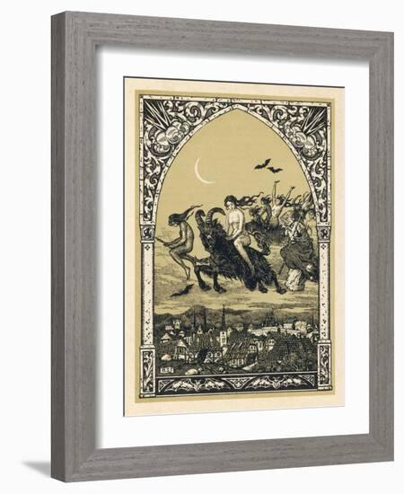 Guillemette Babin and Her Fellow- Witches Naked are Carried-Bernard Zuber-Framed Photographic Print