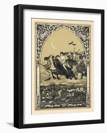 Guillemette Babin and Her Fellow- Witches Naked are Carried-Bernard Zuber-Framed Photographic Print