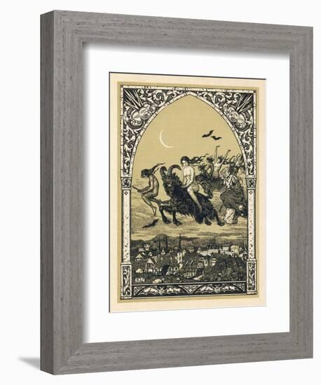 Guillemette Babin and Her Fellow- Witches Naked are Carried-Bernard Zuber-Framed Premium Photographic Print