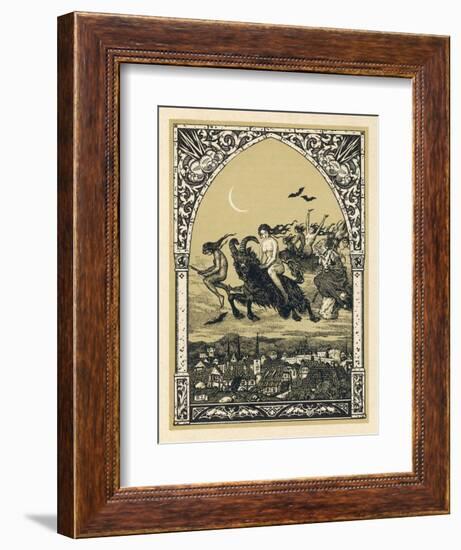 Guillemette Babin and Her Fellow- Witches Naked are Carried-Bernard Zuber-Framed Premium Photographic Print