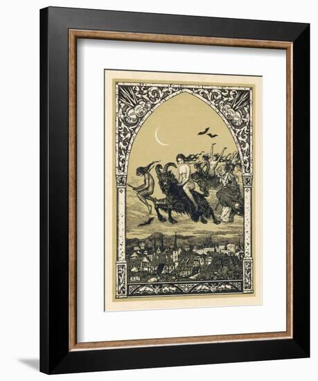 Guillemette Babin and Her Fellow- Witches Naked are Carried-Bernard Zuber-Framed Premium Photographic Print