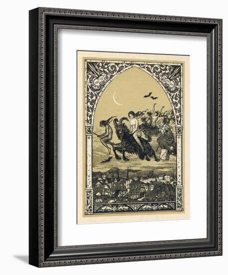 Guillemette Babin and Her Fellow- Witches Naked are Carried-Bernard Zuber-Framed Premium Photographic Print