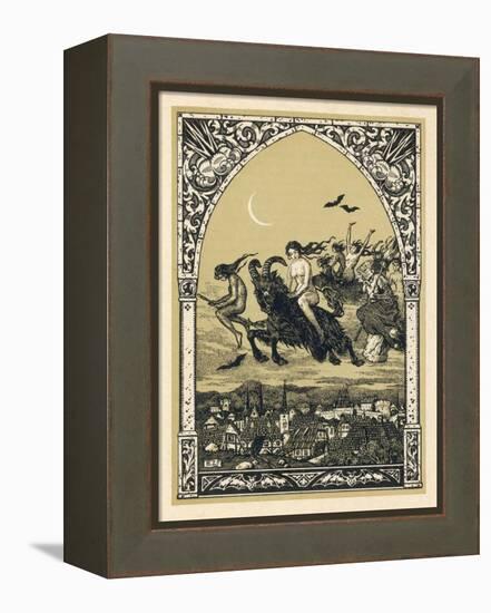 Guillemette Babin and Her Fellow- Witches Naked are Carried-Bernard Zuber-Framed Premier Image Canvas