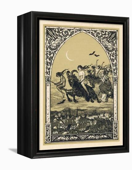 Guillemette Babin and Her Fellow- Witches Naked are Carried-Bernard Zuber-Framed Premier Image Canvas