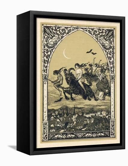 Guillemette Babin and Her Fellow- Witches Naked are Carried-Bernard Zuber-Framed Premier Image Canvas
