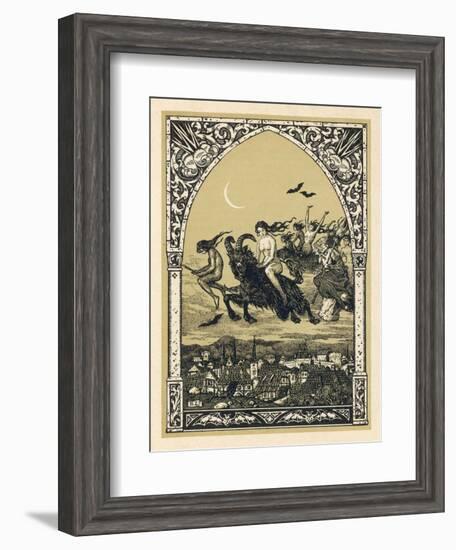 Guillemette Babin and Her Fellow- Witches Naked are Carried-Bernard Zuber-Framed Photographic Print