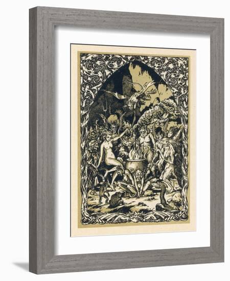 Guillemette Babin at the Sabbat Dances with Demons Performing with Them Acts-Bernard Zuber-Framed Photographic Print