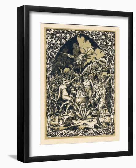 Guillemette Babin at the Sabbat Dances with Demons Performing with Them Acts-Bernard Zuber-Framed Photographic Print