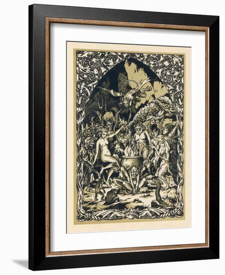 Guillemette Babin at the Sabbat Dances with Demons Performing with Them Acts-Bernard Zuber-Framed Photographic Print