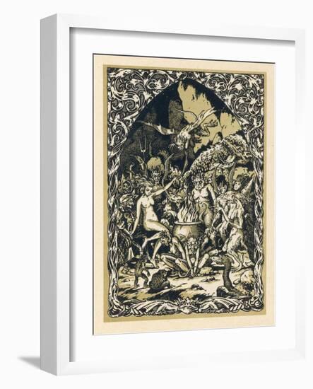 Guillemette Babin at the Sabbat Dances with Demons Performing with Them Acts-Bernard Zuber-Framed Photographic Print