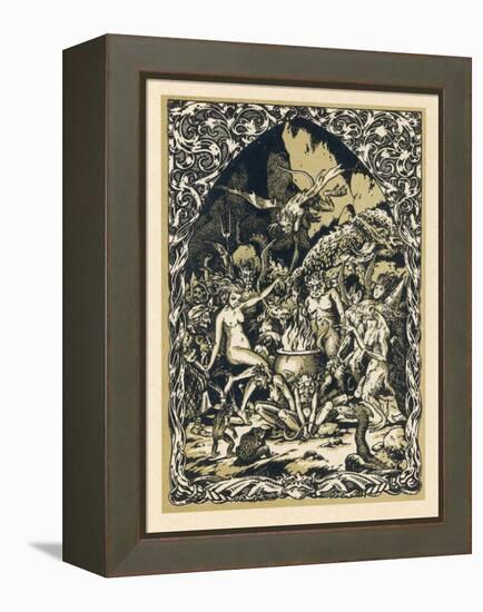 Guillemette Babin at the Sabbat Dances with Demons Performing with Them Acts-Bernard Zuber-Framed Premier Image Canvas