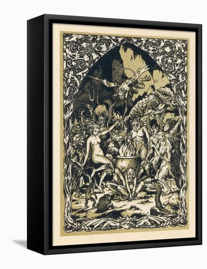 Guillemette Babin at the Sabbat Dances with Demons Performing with Them Acts-Bernard Zuber-Framed Premier Image Canvas