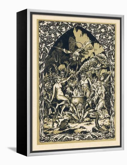 Guillemette Babin at the Sabbat Dances with Demons Performing with Them Acts-Bernard Zuber-Framed Premier Image Canvas