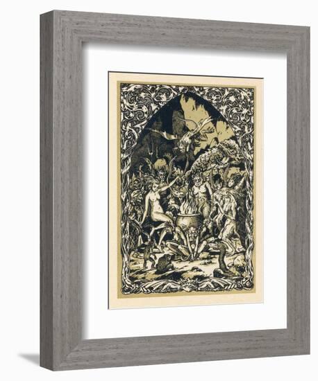 Guillemette Babin at the Sabbat Dances with Demons Performing with Them Acts-Bernard Zuber-Framed Photographic Print