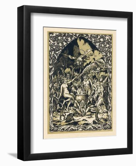 Guillemette Babin at the Sabbat Dances with Demons Performing with Them Acts-Bernard Zuber-Framed Photographic Print