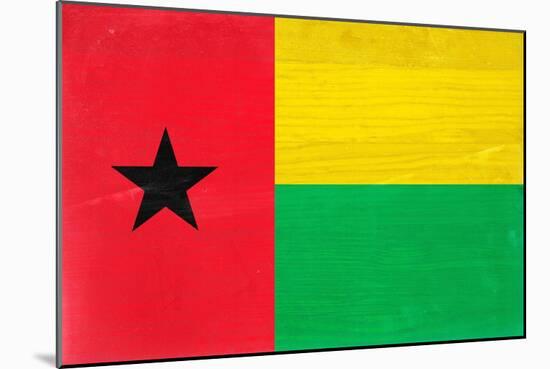 Guinea-Bissau Flag Design with Wood Patterning - Flags of the World Series-Philippe Hugonnard-Mounted Art Print