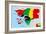 Guinea Bissau Map-tony4urban-Framed Art Print