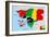 Guinea Bissau Map-tony4urban-Framed Art Print