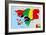 Guinea Bissau Map-tony4urban-Framed Art Print