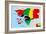 Guinea Bissau Map-tony4urban-Framed Premium Giclee Print