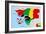 Guinea Bissau Map-tony4urban-Framed Premium Giclee Print