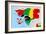 Guinea Bissau Map-tony4urban-Framed Premium Giclee Print