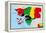 Guinea Bissau Map-tony4urban-Framed Stretched Canvas