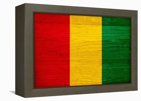 Guinea Flag Design with Wood Patterning - Flags of the World Series-Philippe Hugonnard-Framed Stretched Canvas