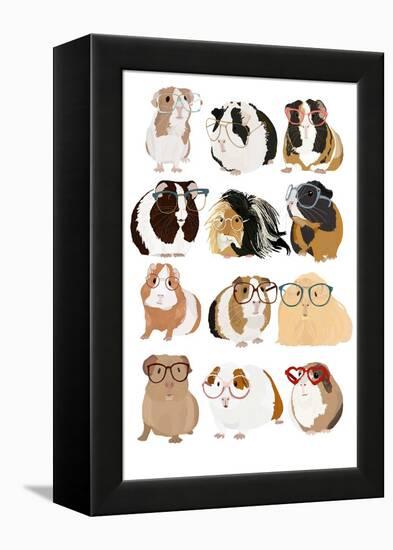 Guinea Pig in Glasses-Hanna Melin-Framed Premier Image Canvas