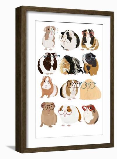 Guinea Pig in Glasses-Hanna Melin-Framed Giclee Print