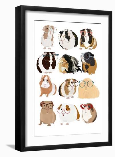 Guinea Pig in Glasses-Hanna Melin-Framed Giclee Print