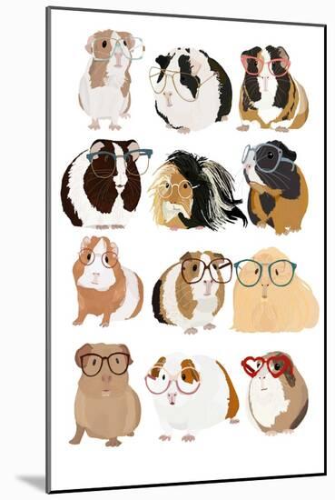 Guinea Pig in Glasses-Hanna Melin-Mounted Giclee Print