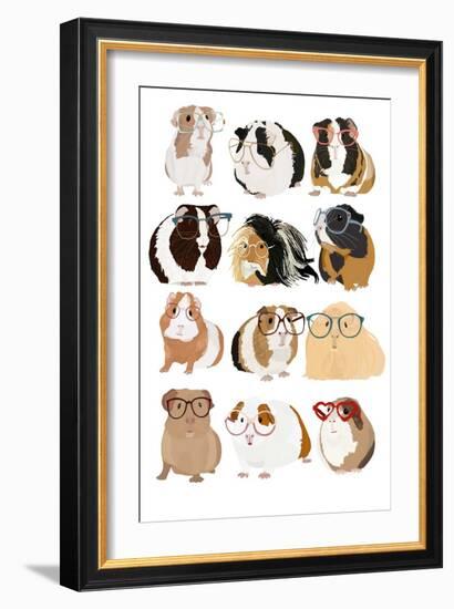 Guinea Pig in Glasses-Hanna Melin-Framed Giclee Print