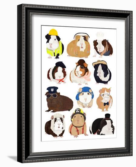 Guinea Pig Working Hr-Hanna Melin-Framed Giclee Print