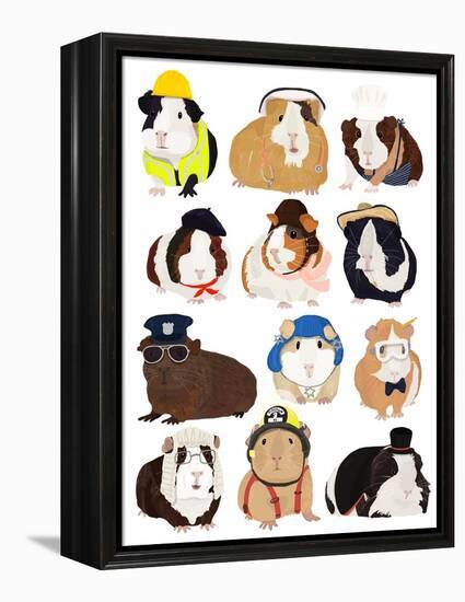 Guinea Pig Working Hr-Hanna Melin-Framed Premier Image Canvas