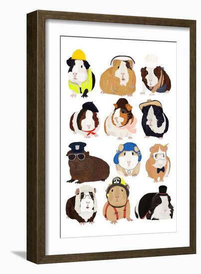 Guinea Pigs Working-Hanna Melin-Framed Art Print