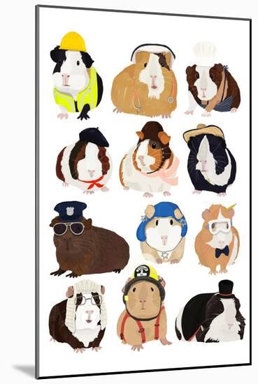 Guinea Pigs Working-Hanna Melin-Mounted Art Print