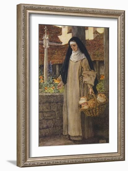 Guinevere a Nun-Eleanor Fortescue Brickdale-Framed Art Print