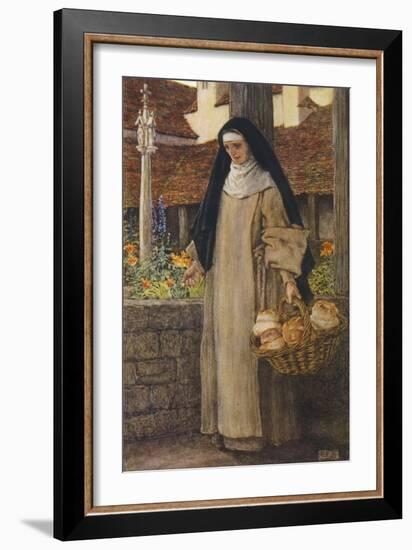 Guinevere a Nun-Eleanor Fortescue Brickdale-Framed Art Print