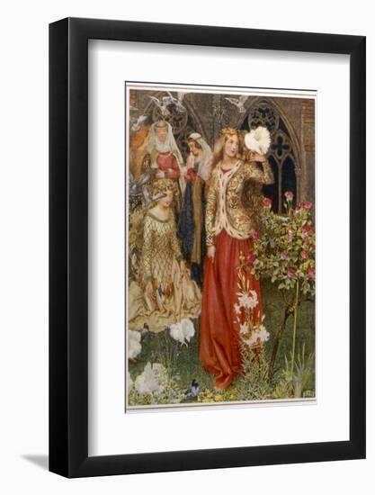 Guinevere and Her Ladies-In- Waiting in the Golden Days-Eleanor Fortescue Brickdale-Framed Photographic Print