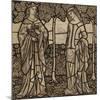 Guinevere and Iseult: Cartoon for Stained Glass-William Morris-Mounted Giclee Print