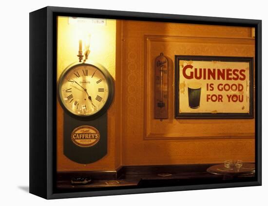 Guinness sign in pub, Dublin, Ireland-Alan Klehr-Framed Premier Image Canvas