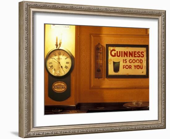 Guinness sign in pub, Dublin, Ireland-Alan Klehr-Framed Photographic Print