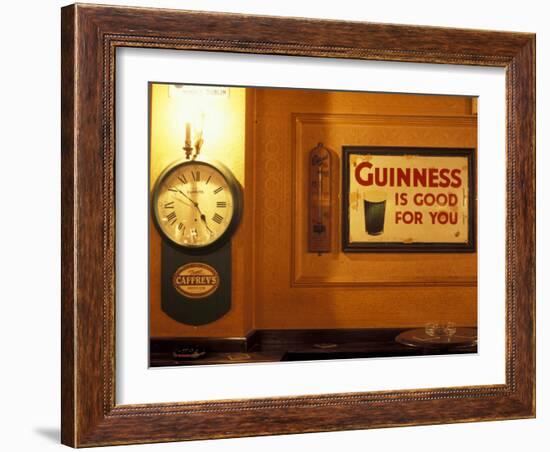 Guinness sign in pub, Dublin, Ireland-Alan Klehr-Framed Photographic Print