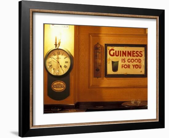 Guinness sign in pub, Dublin, Ireland-Alan Klehr-Framed Photographic Print