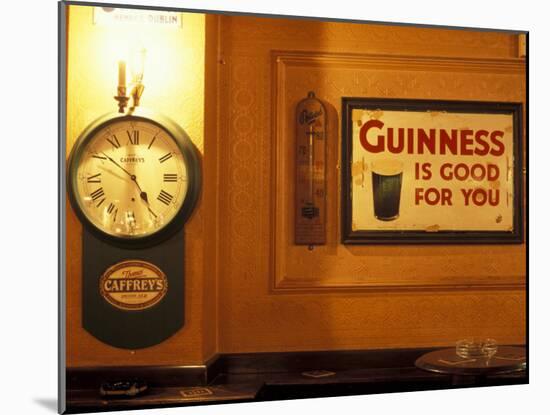 Guinness sign in pub, Dublin, Ireland-Alan Klehr-Mounted Photographic Print