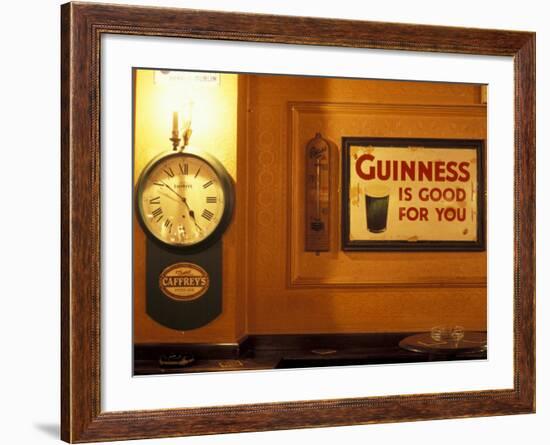 Guinness sign in pub, Dublin, Ireland-Alan Klehr-Framed Photographic Print