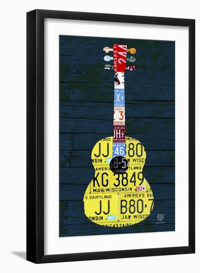 Guitar 2-Design Turnpike-Framed Giclee Print