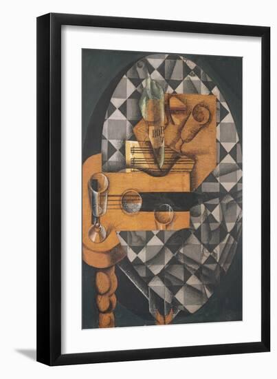 Guitar, Bottle, and Glass, 1914-Juan Gris-Framed Giclee Print